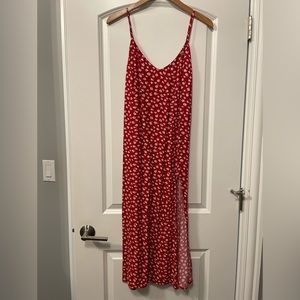 Reformation side slit midi dress